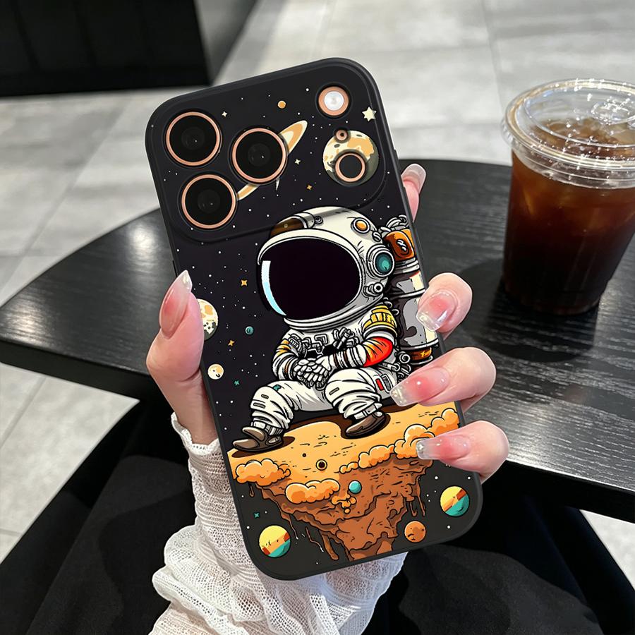 Phone Cases Near Me - Planet Cartoon Astronaut Case for Apple