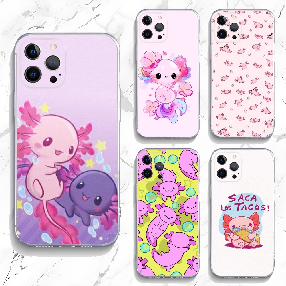 Phone Cases Near Me - Cute Axolotl Phone Case For iPhone