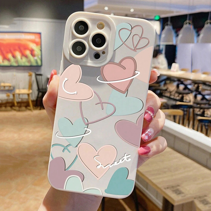 Phone Cases Drop Proof - Soft TPU New Heart Design Phone