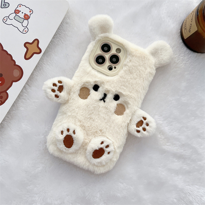 Korean 3D Cartoon Bear Fluffy  - Phone Cases Popular ulasan dan harga