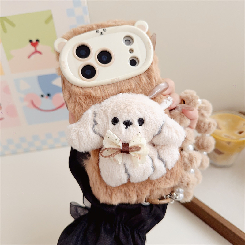 3D Cartoon Bowknot Puppy Warm  - Phone Cases Popular ulasan dan harga