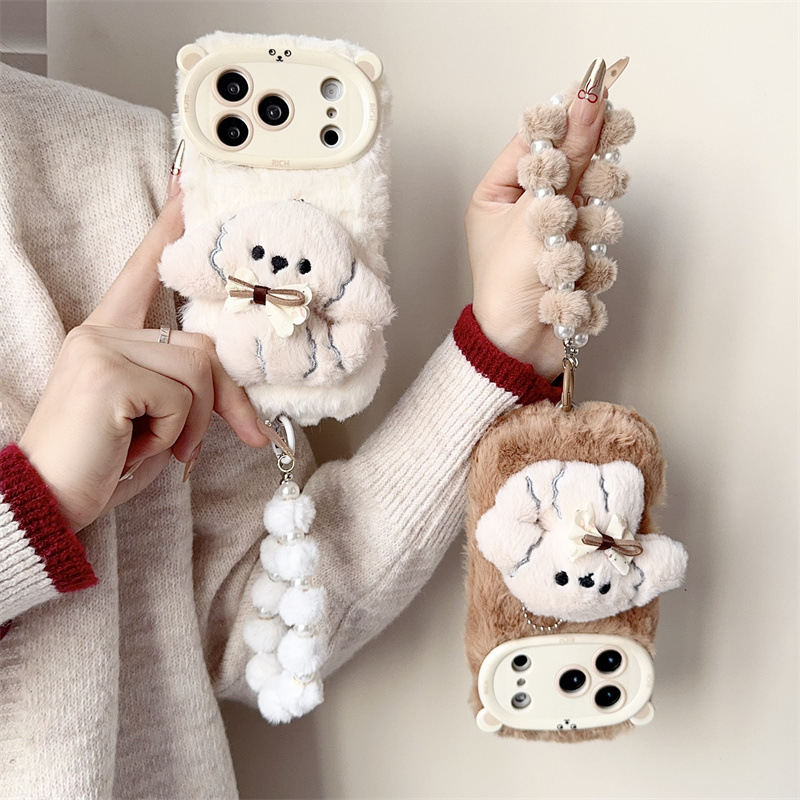 3D Cartoon Bowknot Puppy Warm  - Phone Cases Popular ulasan dan harga
