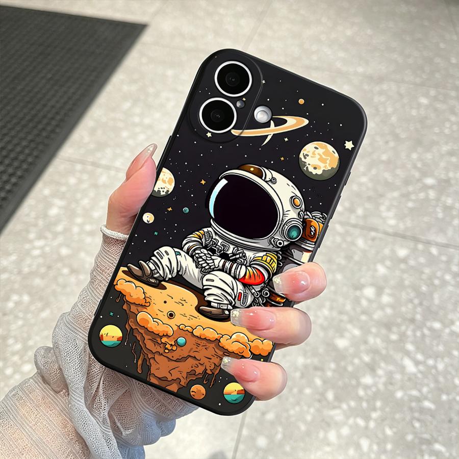 Planet Cartoon Astronaut Case  - Phone Cases Near Me ulasan dan harga
