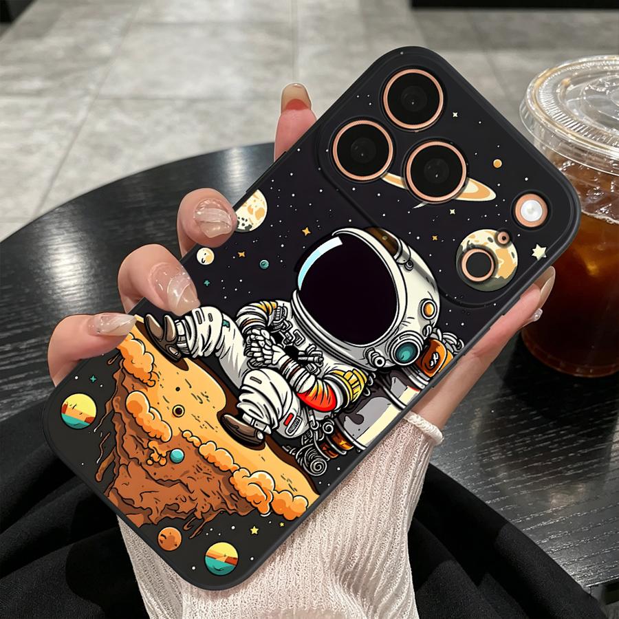 Planet Cartoon Astronaut Case  - Phone Cases Near Me ulasan dan harga