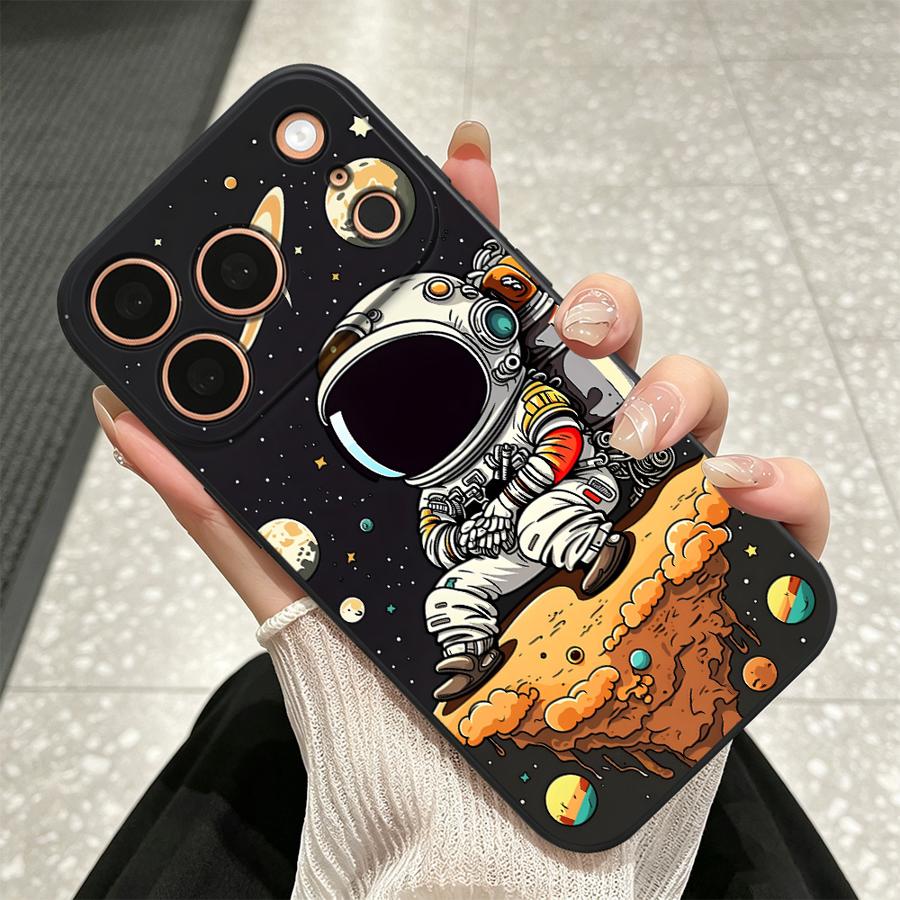Planet Cartoon Astronaut Case  - Phone Cases Near Me ulasan dan harga