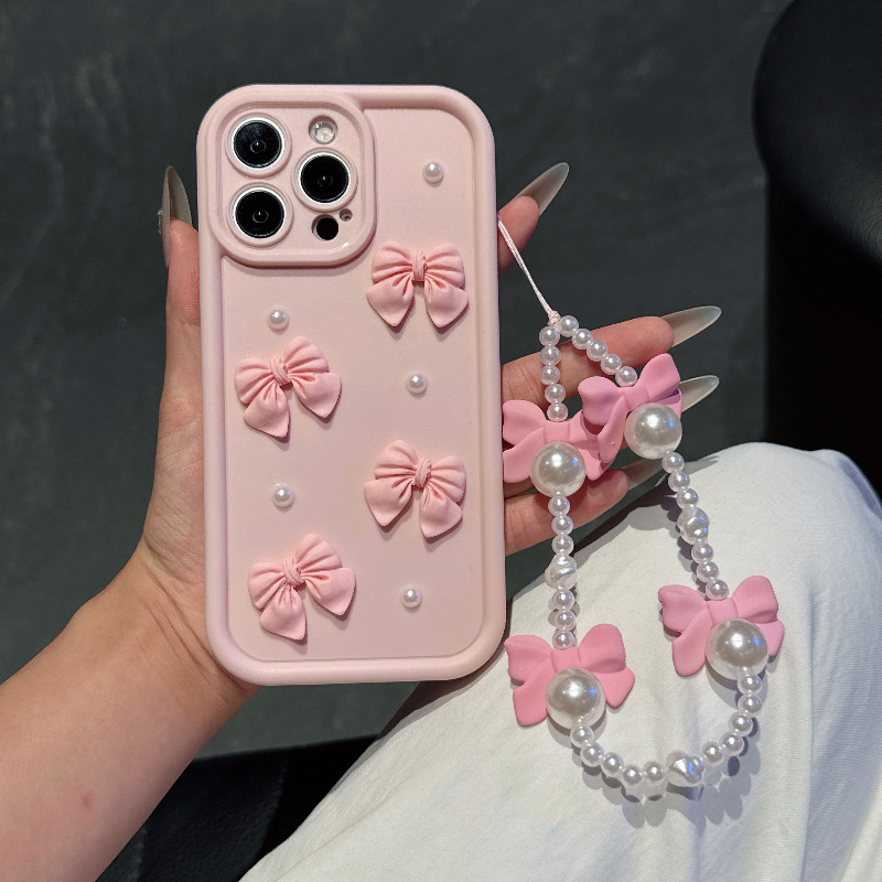 Pink Phone Case With Bowknot P - Phone Cases With Charms ulasan dan harga