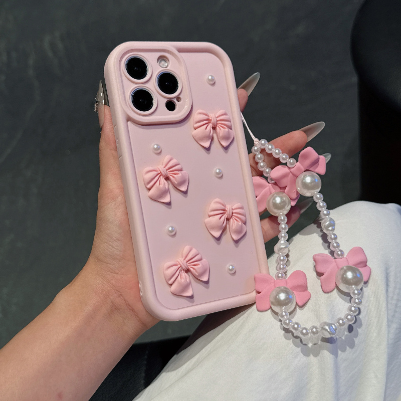 Pink Phone Case With Bowknot P - Phone Cases With Charms ulasan dan harga