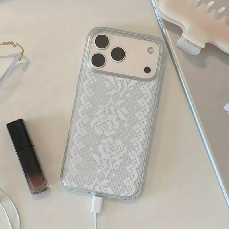 Korean Romantic White Lace Ros - Phone Cases Popular ulasan dan harga