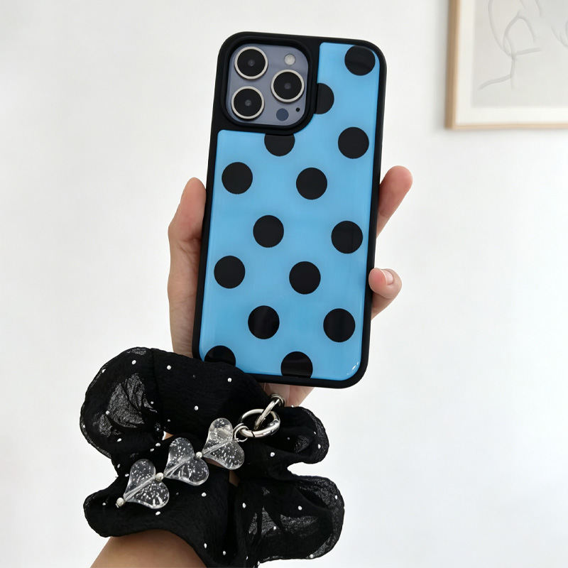 Blue Black Polka Dot Phone Cas - Phone Cases With Charms ulasan dan harga
