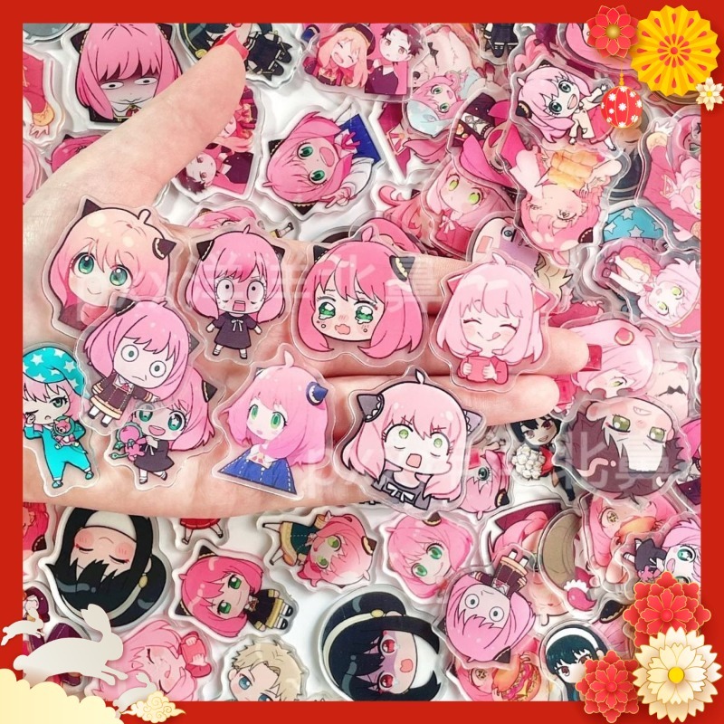 100Pcs 2cm Spy‑themed Acrylic  - Phone Cases With Charms ulasan dan harga