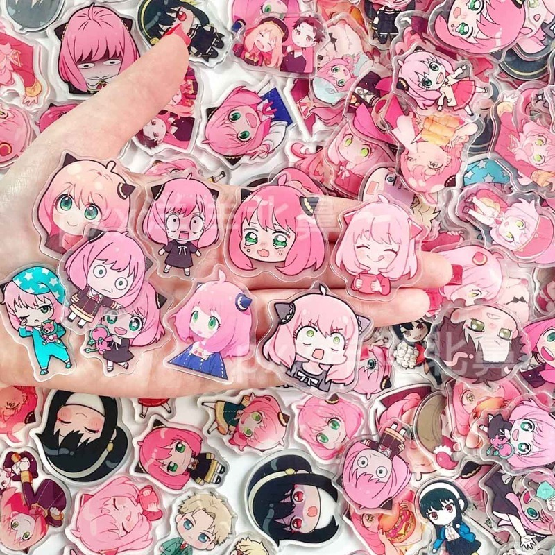 100Pcs 2cm Spy‑themed Acrylic  - Phone Cases With Charms ulasan dan harga