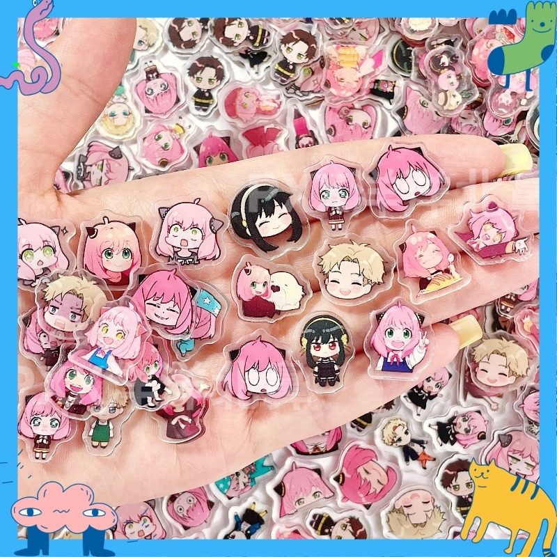 100Pcs 2cm Spy‑themed Acrylic  - Phone Cases With Charms ulasan dan harga