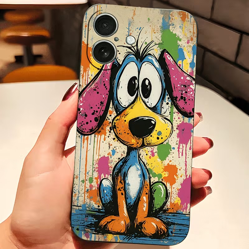 Graffiti Colored Puppy TPU Pho - Phone Cases Drop Proof ulasan dan harga