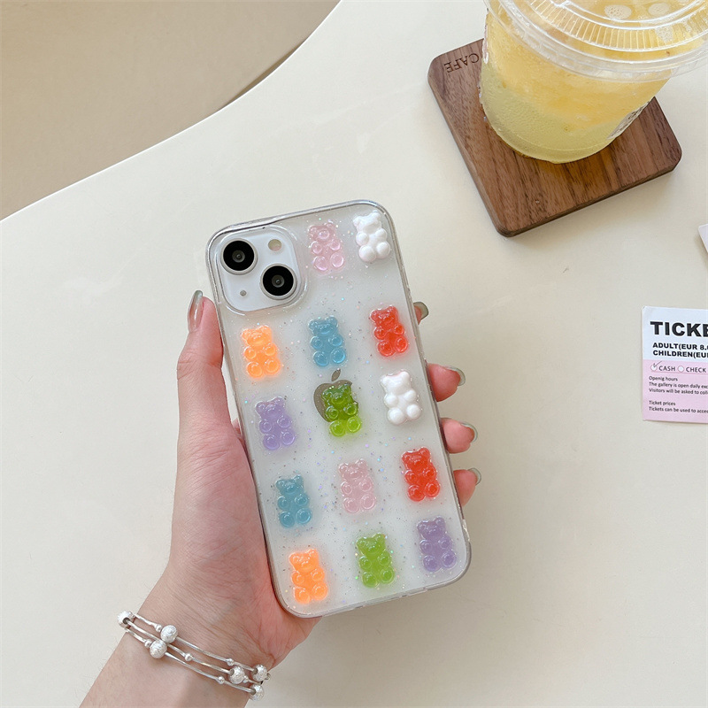 Cute 3D Colorful Bear Drop Glu - Phone Cases Drop Proof ulasan dan harga