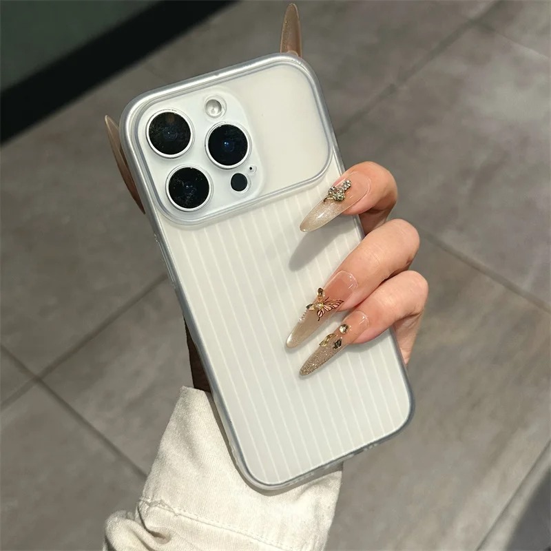 Luxury Corrugated Soft Matte T - Transparent Thin Case ulasan dan harga