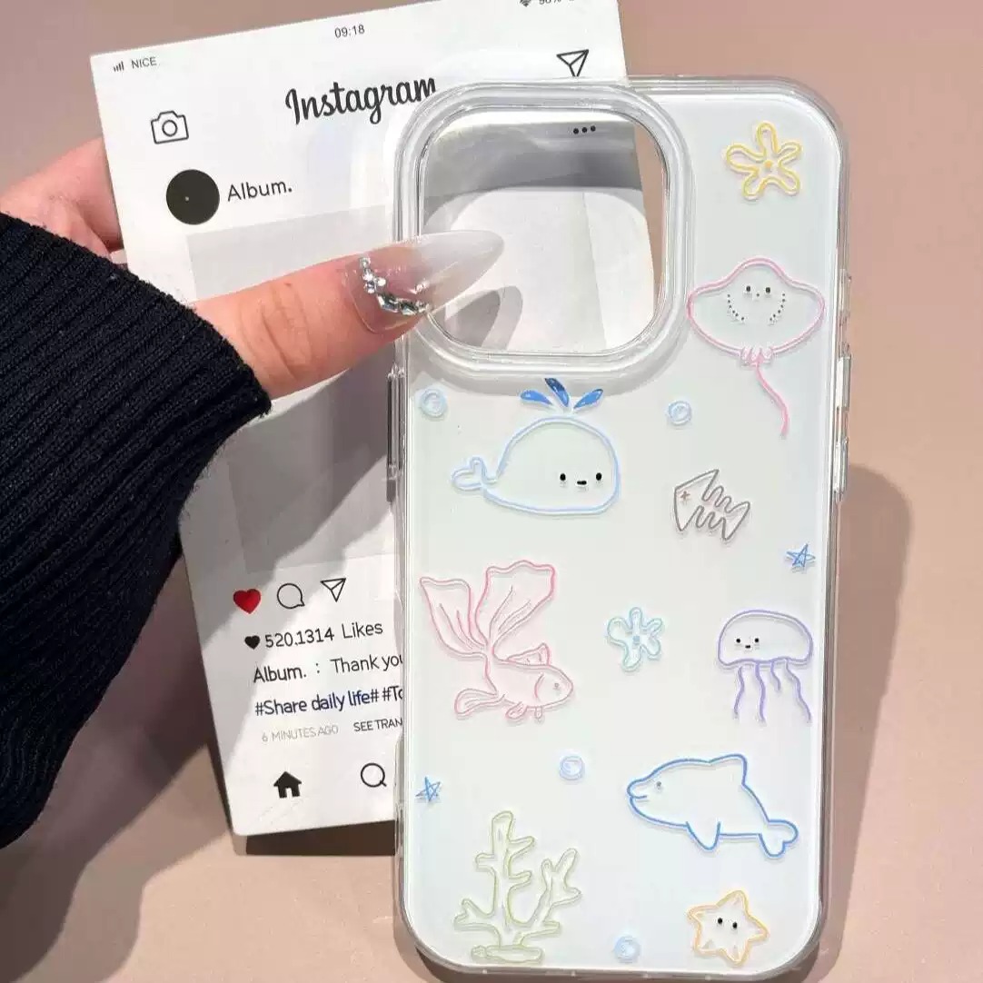 Line Drawings Of Small Seabed  - Phone Cases Drop Proof ulasan dan harga