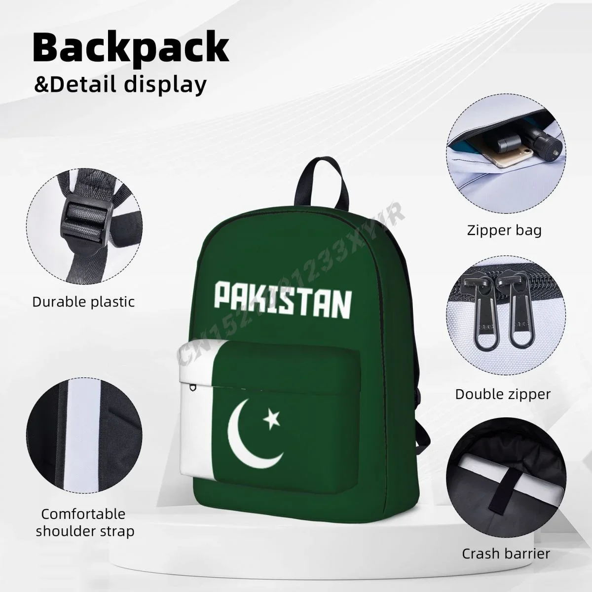Custom Bag Unisex Backpack Pak - Phone Cases Pakistan ulasan dan harga