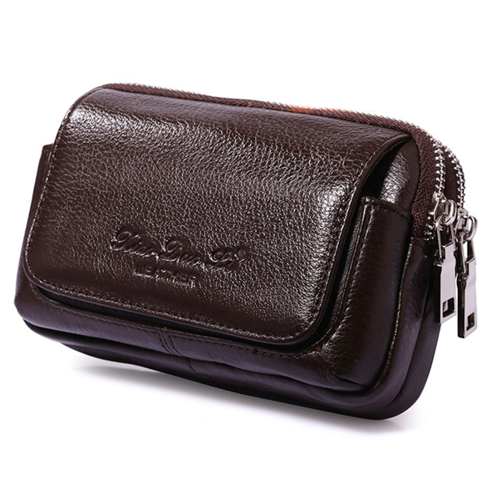 Men Genuine Leather Waist Fann - Phone Cases Blunt ulasan dan harga