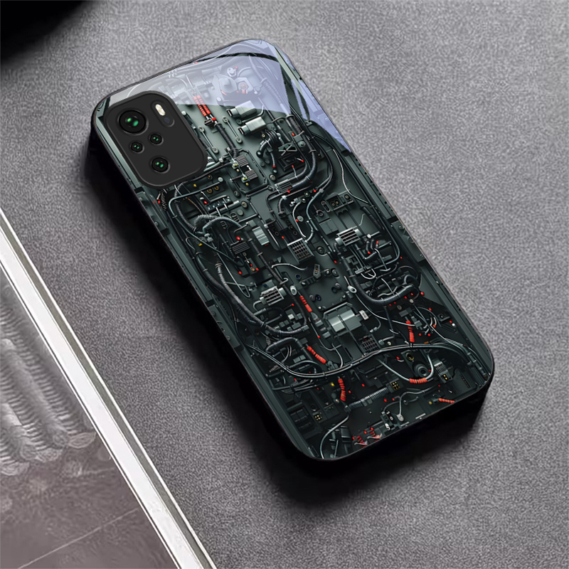 Machinery Wires Art Black Glas - Phone Cases India ulasan dan harga
