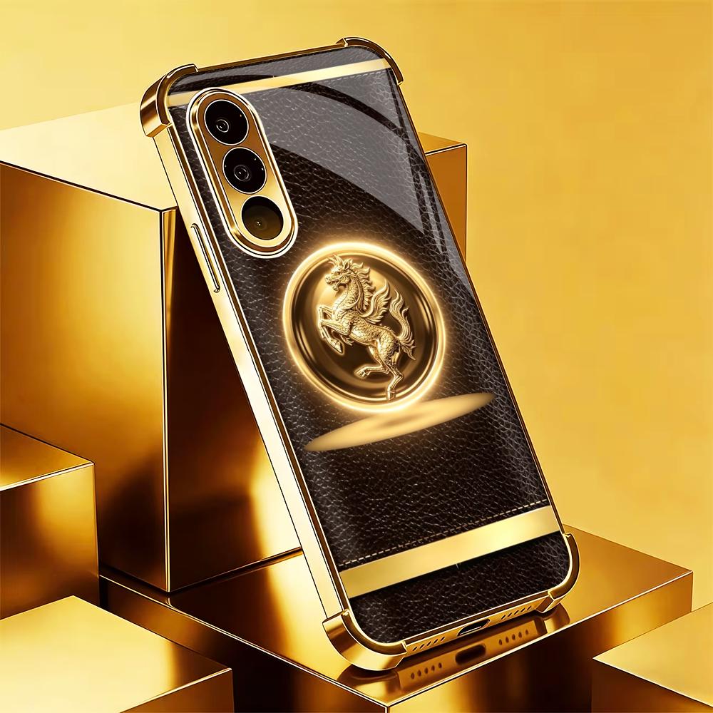 High-end Brown gold horse phon - Phone Cases Quad Lock ulasan dan harga