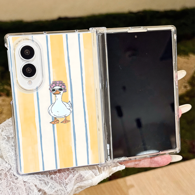 Striped Duck Pattern Clear Pho - Phone Cases Z Fold 7 ulasan dan harga