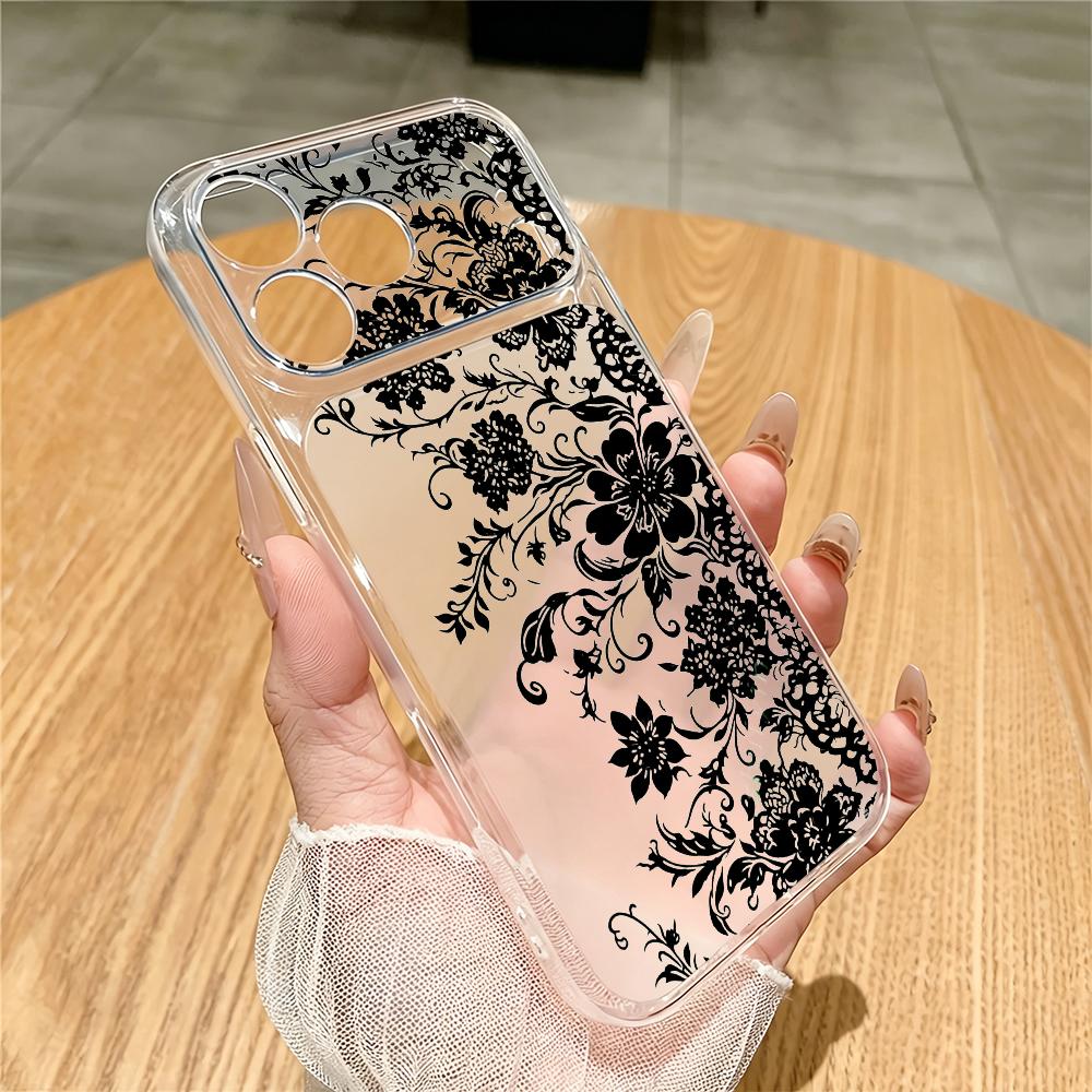 Black Patterned Transparent Ph - Phone Cases Drop Proof ulasan dan harga