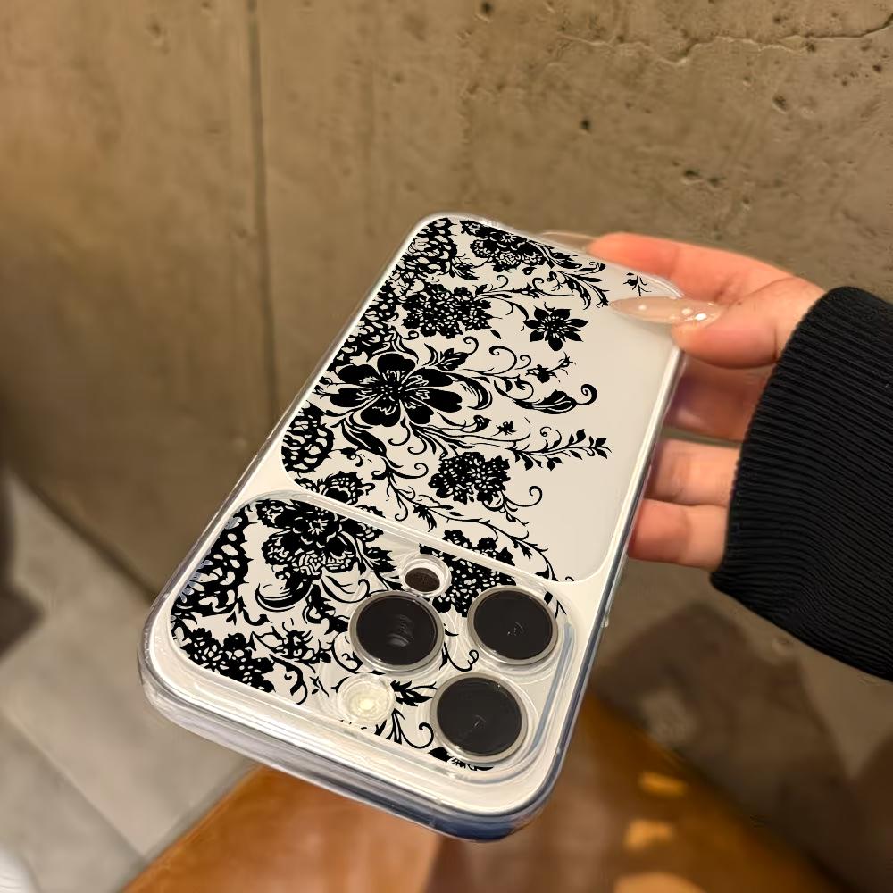 Black Patterned Transparent Ph - Phone Cases Drop Proof ulasan dan harga